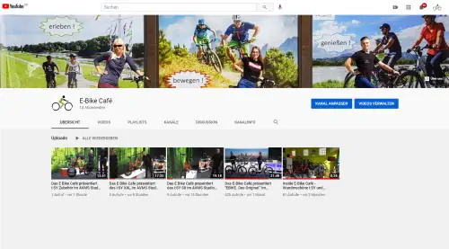 Alles um hochwertige Pedelecs im YouTube Kanal des E-Bike Cafes