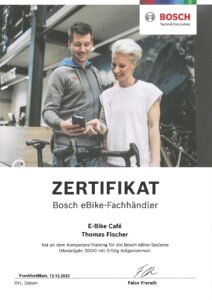 Bosch Zertifikat 2024 Thomas