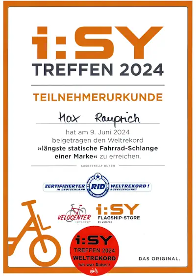 iSY Treffen 2024 mit Weltrekord Max